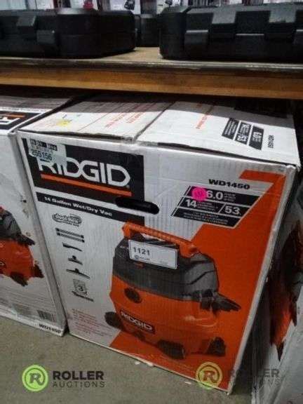 Ridgid Wd1450 14 Gallon Wet Dry Vac Roller Auctions