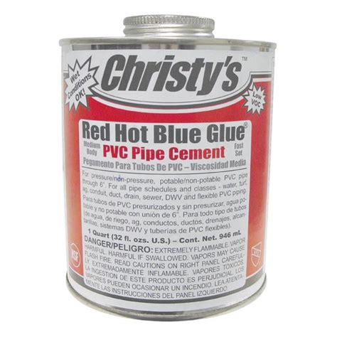 T Christy Enterprises 4038840 32 oz Red Hot Blue Glue PVC Cement ...