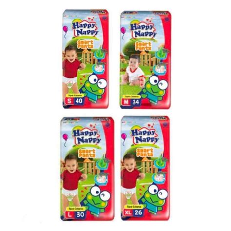 Jual Happy Nappy Smart Pants S40 M34 L30 Xl26 Popok Sekali Pakai