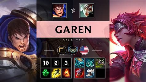 Garen Top Vs Riven Triple Kill Legendary NA Challenger Patch 14 16