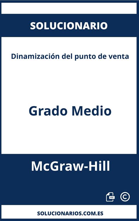 Solucionario de Dinamización del punto de venta Grado Medio McGraw Hill