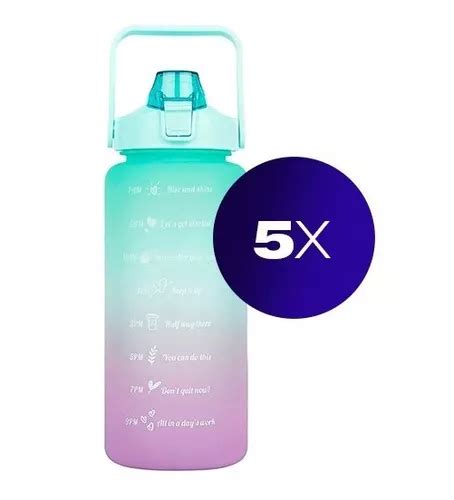 Pack X Botellas De Agua Motivacionales Litros Deportivas Cuotas