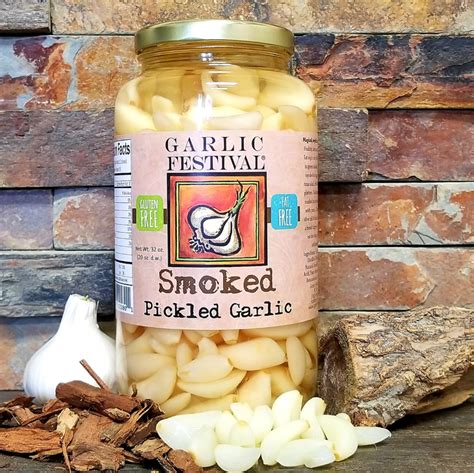 Garlic Festival Foods Smoked Pickled Garlic Quart