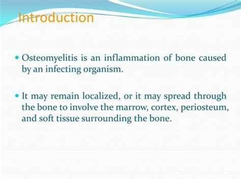 Solution Osteomyelitis Ppt Studypool