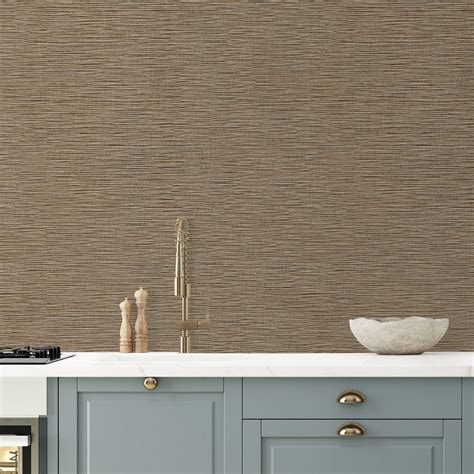 Snapklik.com : Tan Grasscloth Wallpaper Peel And Stick Textured
