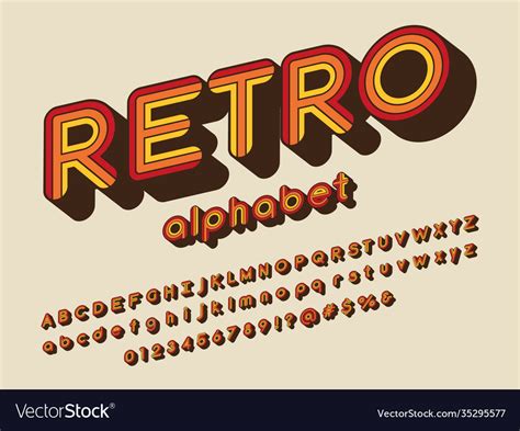 Groovy font Royalty Free Vector Image - VectorStock