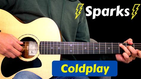 Sparks Guitar Lesson Coldplay Guitar Tutorial How To Play Sparks