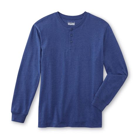 Basic Editions Mens Classic Fit Henley Shirt