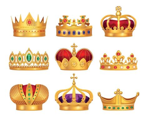 Royal Crowns Set 3539739 Vector Art At Vecteezy