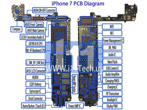 Details Schematic Diagram For Iphone 7 7plus PCB