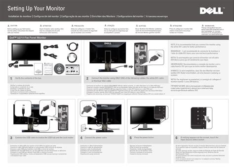 Dell U2711 Monitor Setup Diagram User Manual Guide En Us