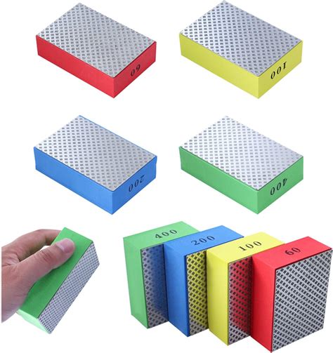 Pcs Diamond Hand Polishing Pads Sanding Blocks Polishing Pads For