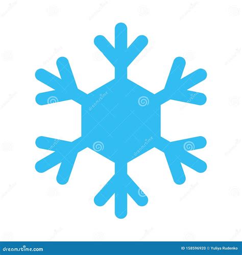 Snowflake Sign Blue Snowflake Icon Isolated On White Background Snow