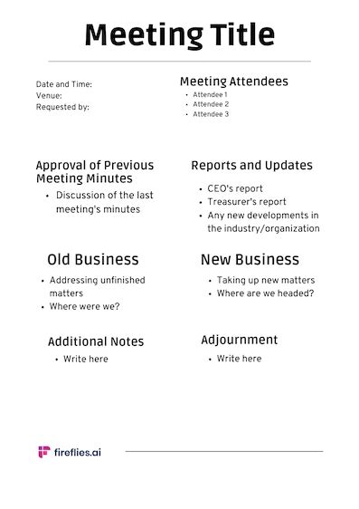 Meeting Minutes Templates For Every Type Of Meeting You'll, 60% OFF