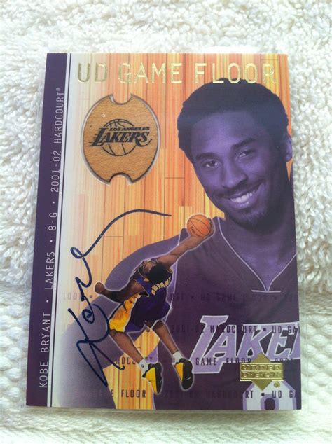 2001 02 Upper Deck Hardcourt UD Game Floor Autographs Kobe Bryant 1