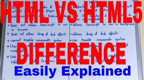 Html Vs Html Difference Difference Between Html And Html Html And