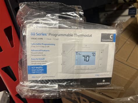 Emerson 1f83c 11pr 7 Day Programmable Back Lit Digital Thermostat White 80 Serie 786710551635 Ebay