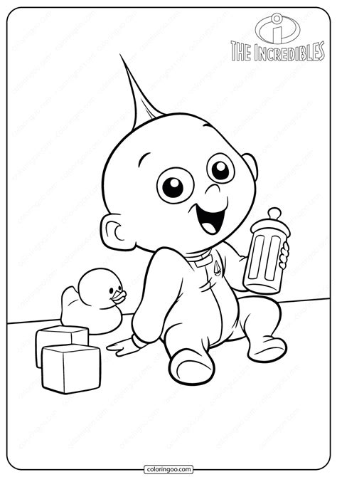 Baby Jack Jack Incredibles 2 Coloring Pages – Kidsworksheetfun