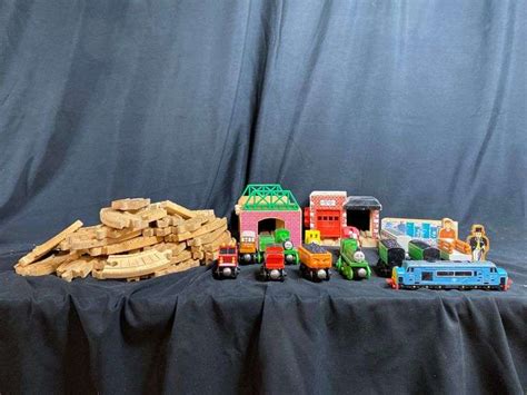 Vintage Wooden Thomas The Tank Engine Railway Set w/ Trains - Aumann Auctions, Inc.