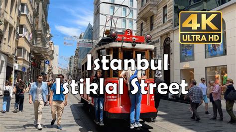 Istiklal Street Walking Tour 4k Istanbul Walking Tour İstiklal Caddesi Youtube