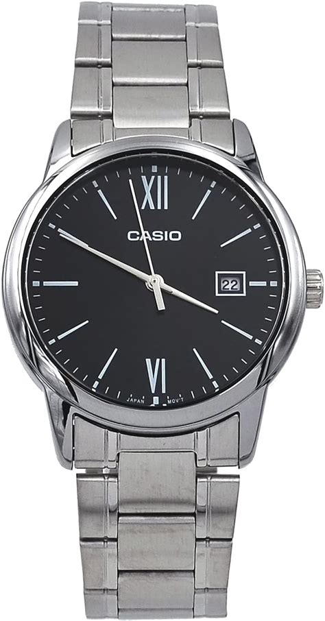 Casio MTP V002D 1B3 Men S Standard Analog Stainless Steel Date Roman