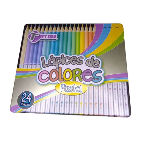 Lápices de colores Pastel 24 piezas Tryme Moda de Mujer SHEIN México