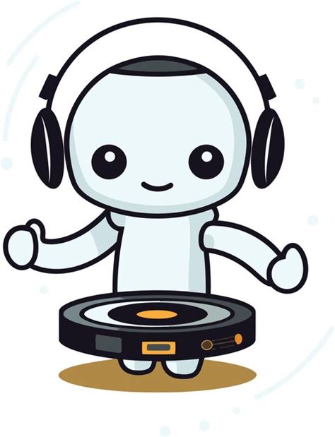 Premium Vector | A cartoon character with headphones on his head and a ...