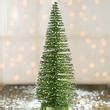 White Glittered Bottle Brush Tree Christmas Miniatures Christmas