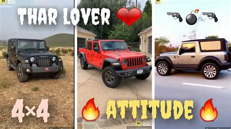 Mahindra Thar Lover🔥attitude🔥 Trending Videos Shorts Reels