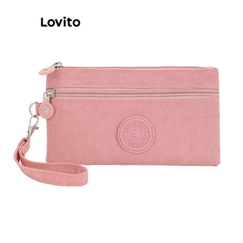 Lovito Women Casual Plain Basic Small Shoulder Bag LNA32122 Grey Pink