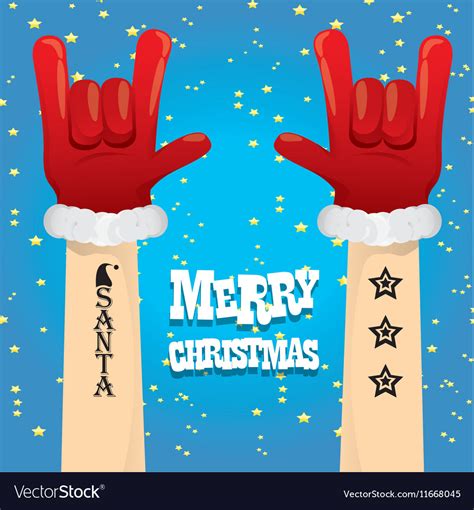 Christmas rock n roll greeting card Royalty Free Vector