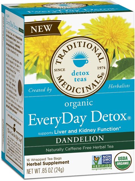 Traditional Medicinals Organic Everyday Detox Lemon Tea 16 Tea Bags Pack Of 6 Free Image Download