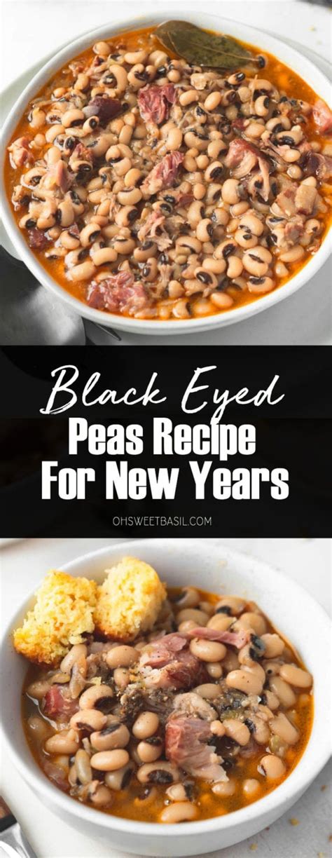 Black Eyed Peas Recipe for New Years - Oh Sweet Basil