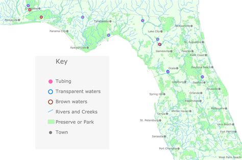 Florida Tubing Mapped