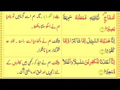 Surah Ad Dahr Al Insan With Urdu Translation Hafiz Abdul Wajid