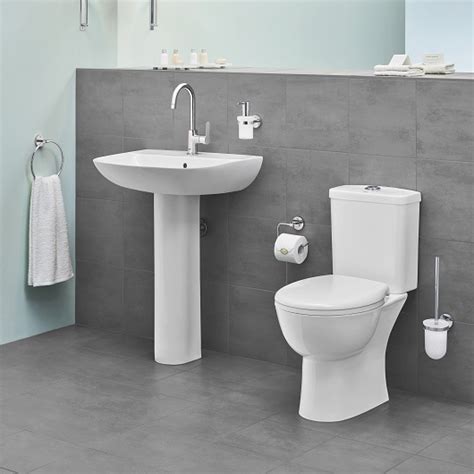 Унитаз напольный Grohe Bau Ceramic 39346000 безободковый (вертикальный ...