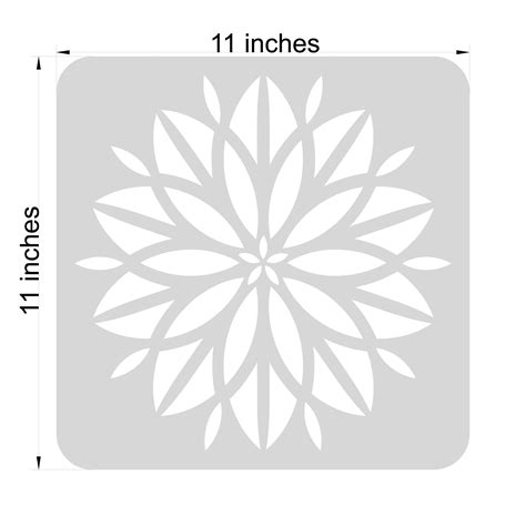 REUSABLE WALL STENCILS – COMBO PACK OF 9 STENCILS – 11 INCHES * 11 ...