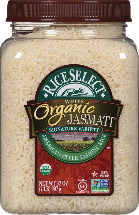 RiceSelect Organic Jasmati White Rice, American-Style Jasmine Rice, 2 ...