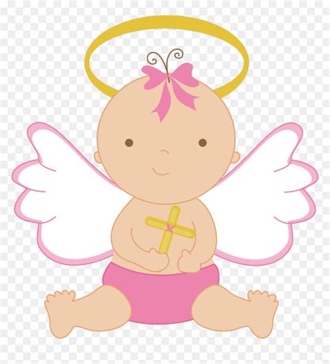 Baby Angel Clipart - Baby Baptism Clipart Baptism Symbols, HD Png Download - vhv