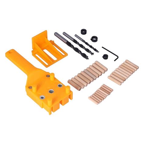 Handheld Dowel Jig Kit Mm Drill Wear Resistant Quick Doweling