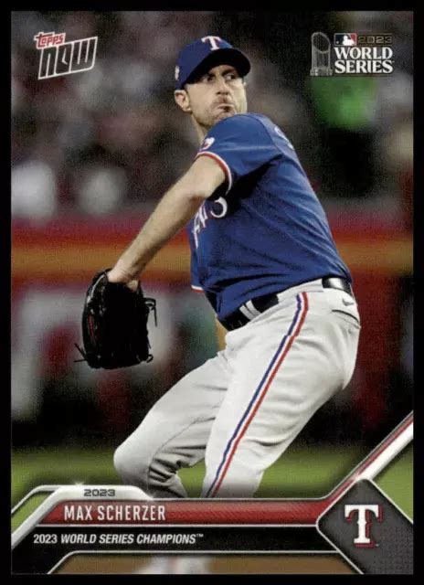 2023 TOPPS NOW World Series Champions Texas Rangers WS 15 Max Scherzer