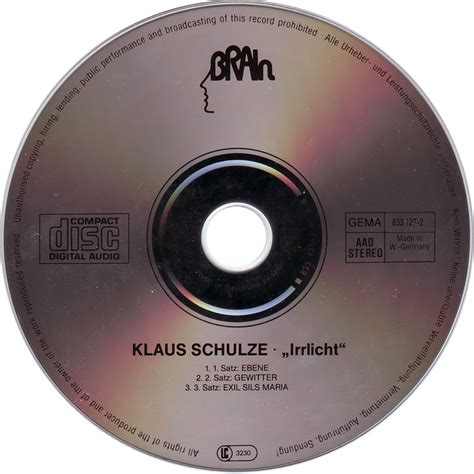 Car Tula Cd De Klaus Schulze Irrlicht Portada