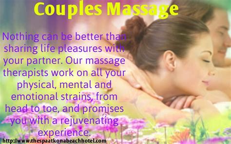 #CoupleMassage - Nothing can be better than sharing life pleasures with ...