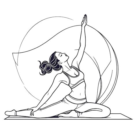 Premium Photo A Women Continuous Line Drawing Yoga Vector Illustration