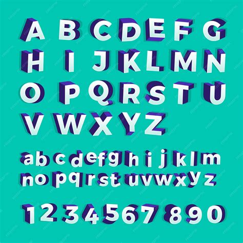 premium vector alphabet set bold font illustrate