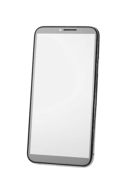 Smartphone Moderno Tela Em Branco Isolada No Branco Foto Premium