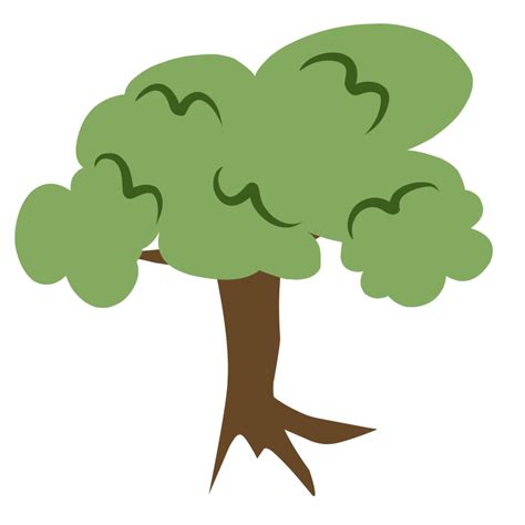 Cartoon Green Tree Png