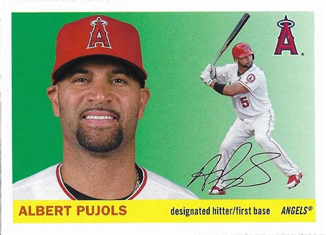 Albert Pujols Topps Archives Los Angeles Angels Baseball Card