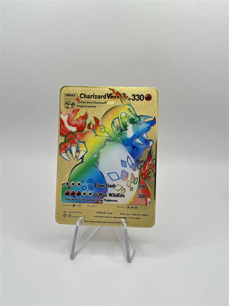 Buy Rainbow Vmax Gold Metal Pokemon Cards Blaziken Calyrex Charizard