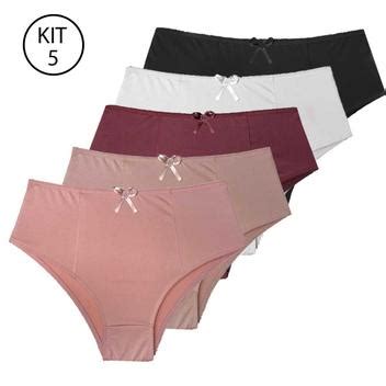 Kit Calcinhas Plus Size C S Alto Senhora Microfibra Lisa Conforto Kit Cal Ola Atacado Lingerie